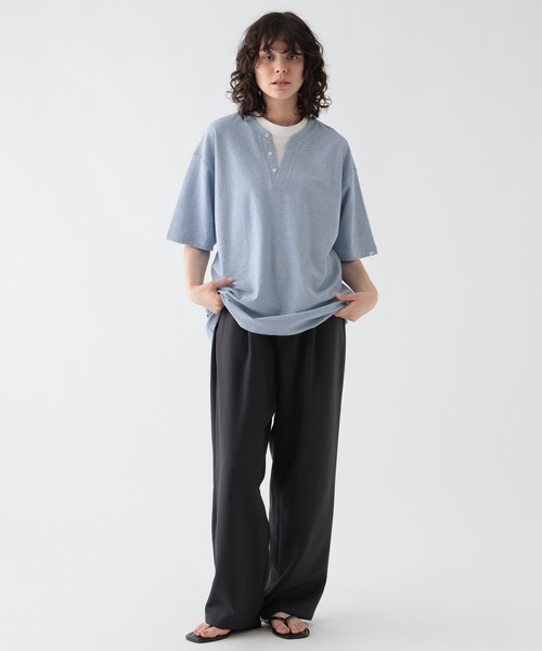 GEORGE'S(ジョージズ)の「レイヤードヘンリーTシャツ(Tシャツ/カットソー・メンズ・サックスブルー/ネイビー・LARGE/MEDIUM)」の19枚目の写真
