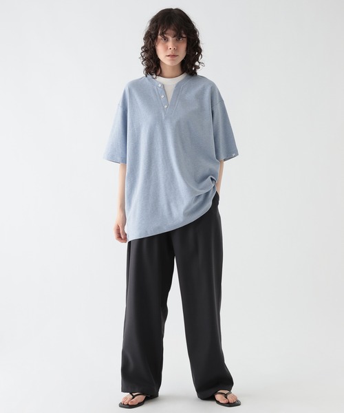 GEORGE'S(ジョージズ)の「レイヤードヘンリーTシャツ(Tシャツ/カットソー・メンズ・サックスブルー/ネイビー・LARGE/MEDIUM)」の13枚目の写真