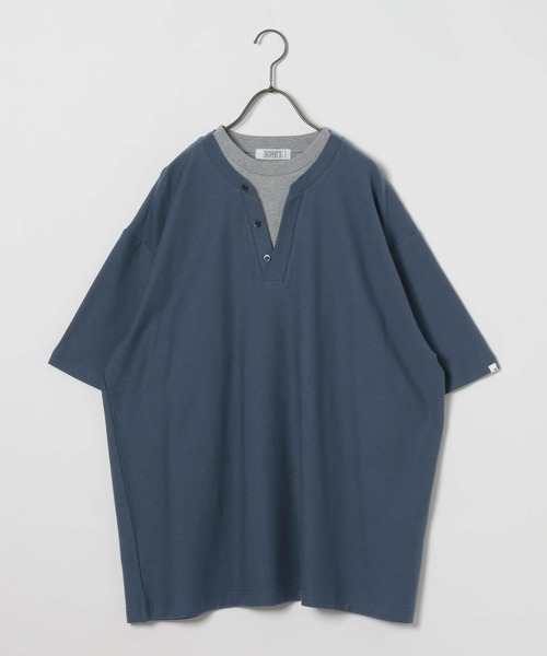 GEORGE'S(ジョージズ)の「レイヤードヘンリーTシャツ(Tシャツ/カットソー・メンズ・サックスブルー/ネイビー・LARGE/MEDIUM)」の21枚目の写真