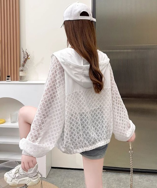 mielu(ミエル)の「ドッキングシアーパーカー(マウンテンパーカー・レディース・ブラック/ホワイト・LARGE/MEDIUM)」の8枚目の写真