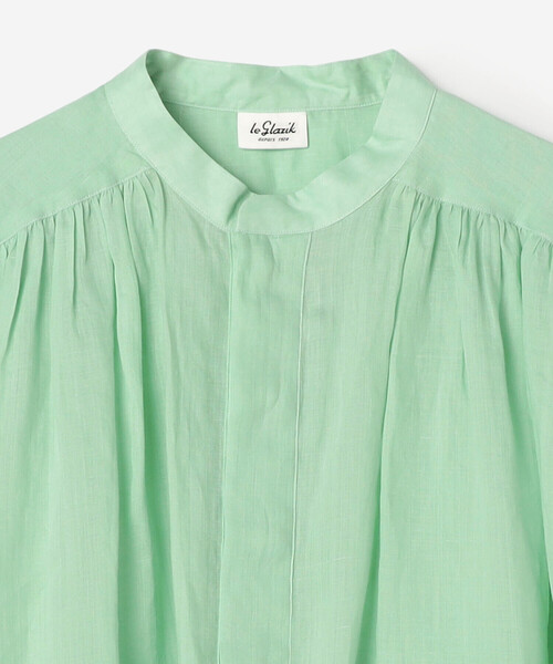 LE GLAZIK(ルグラジック)の「LE GLAZIK | ラミー スタンドカラープルオーバーシャツ WOMEN(シャツ/ブラウス・レディース・グリーン系その他/アイボリー・36)」の6枚目の写真