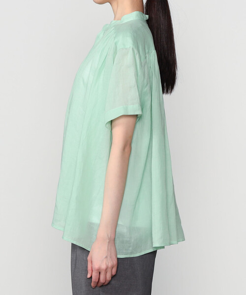 LE GLAZIK(ルグラジック)の「LE GLAZIK | ラミー スタンドカラープルオーバーシャツ WOMEN(シャツ/ブラウス・レディース・グリーン系その他/アイボリー・36)」の11枚目の写真