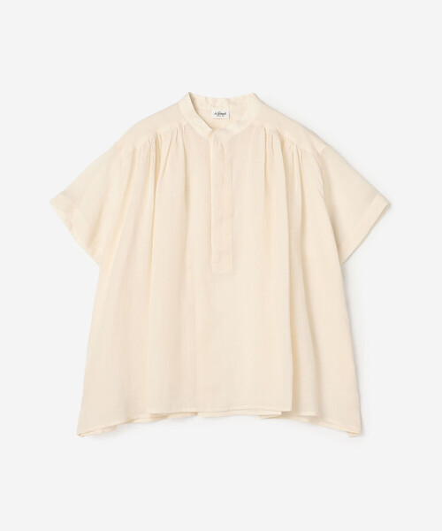 LE GLAZIK(ルグラジック)の「LE GLAZIK | ラミー スタンドカラープルオーバーシャツ WOMEN(シャツ/ブラウス・レディース・グリーン系その他/アイボリー・36)」の19枚目の写真