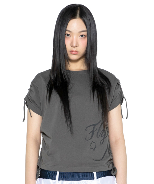 GLACK(グラック)の「GZT006 ツードゥームストリングTシャツ (チャコールグレー)(Tシャツ/カットソー・レディース・その他・MEDIUM/X-SMALL)」の3枚目の写真