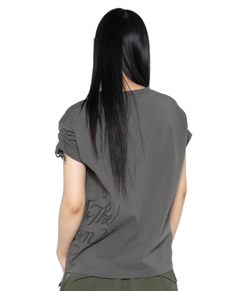 GLACK(グラック)の「GZT006 ツードゥームストリングTシャツ (チャコールグレー)(Tシャツ/カットソー・レディース・その他・MEDIUM/X-SMALL)」の5枚目の写真