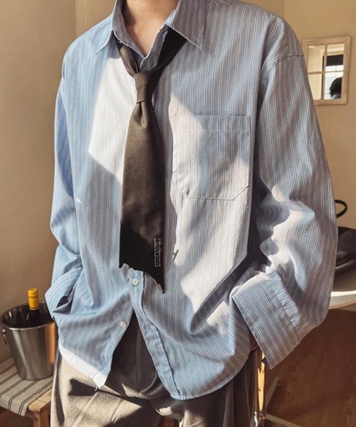 [NOWLE] Button-down straight relaxed fit regular shirt — рубашка
