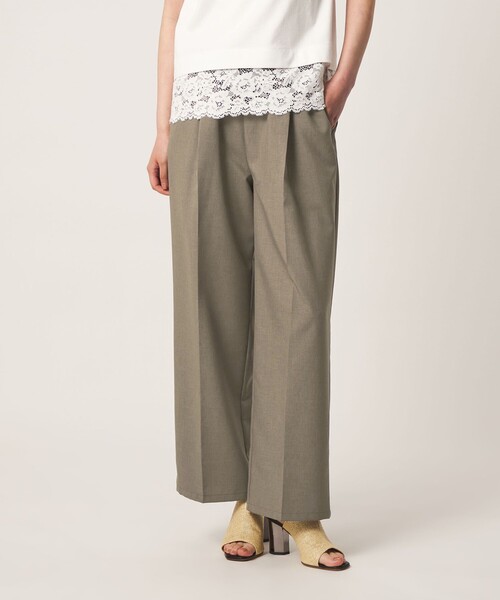 A DAY IN THE LIFE UNITED ARROWS(アデイインザライフユナイテッドアローズ)の「ポプリン イージー タックワイドパンツ ‐ウォッシャブル‐<A DAY IN THE LIFE>(その他パンツ・レディース・モカ/その他1/グレー系/ブラック・36/38)」の1枚目の写真