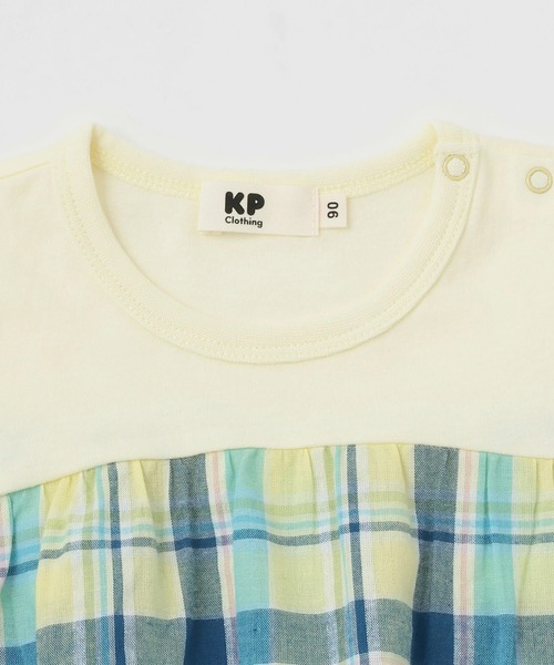 KP(ケーピー)の「mimiちゃん チェックチュニック・ブルマセット(Tシャツ/カットソー・キッズ・ピンク系その他/レモンイエロー・80cm/100cm/90cm)」の5枚目の写真