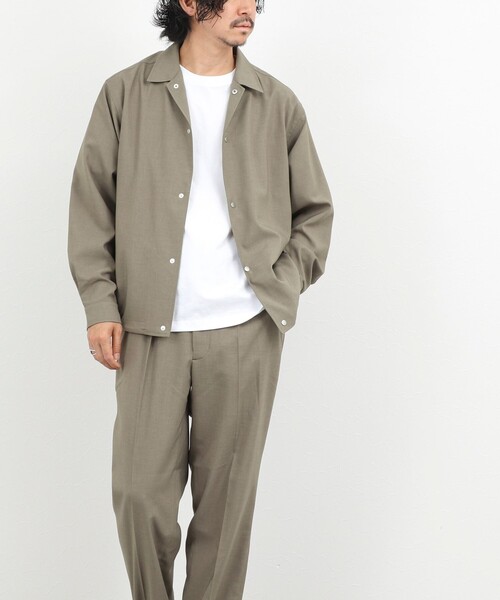 NOLLEY’S(ノーリーズ)の「《セットアップ対応》Reflax コーチジャケット 軽量速乾 26SS(ブルゾン・メンズ・オリーブ/ブラック・S/M/L/XL)」の4枚目の写真