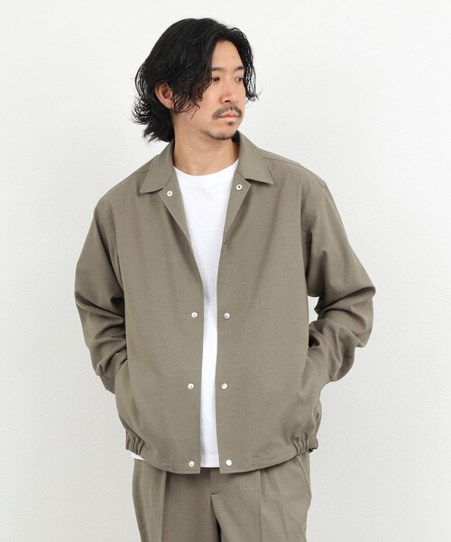 NOLLEY’S(ノーリーズ)の「《セットアップ対応》Reflax コーチジャケット 軽量速乾 26SS(ブルゾン・メンズ・オリーブ/ブラック・S/M/L/XL)」の5枚目の写真