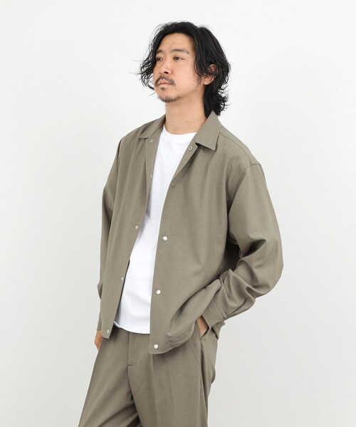 NOLLEY’S(ノーリーズ)の「《セットアップ対応》Reflax コーチジャケット 軽量速乾 26SS(ブルゾン・メンズ・オリーブ/ブラック・S/M/L/XL)」の6枚目の写真