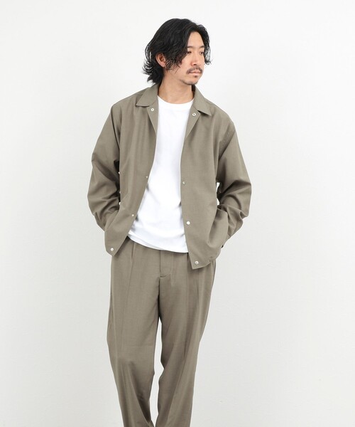 NOLLEY’S(ノーリーズ)の「《セットアップ対応》Reflax コーチジャケット 軽量速乾 26SS(ブルゾン・メンズ・オリーブ/ブラック・S/M/L/XL)」の7枚目の写真