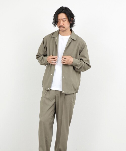 NOLLEY’S(ノーリーズ)の「《セットアップ対応》Reflax コーチジャケット 軽量速乾 26SS(ブルゾン・メンズ・オリーブ/ブラック・S/M/L/XL)」の8枚目の写真