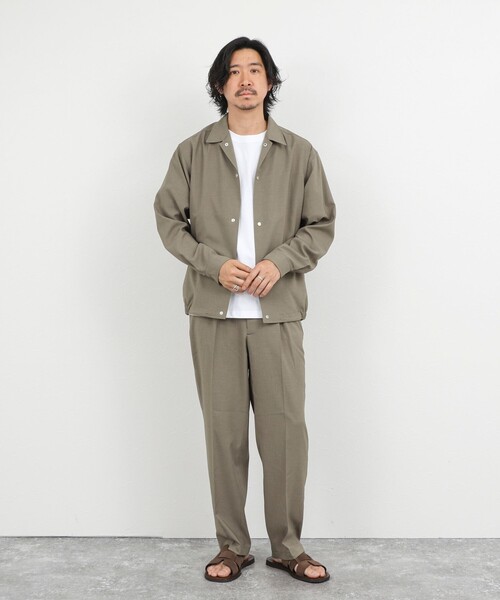 NOLLEY’S(ノーリーズ)の「《セットアップ対応》Reflax コーチジャケット 軽量速乾 26SS(ブルゾン・メンズ・オリーブ/ブラック・S/M/L/XL)」の11枚目の写真
