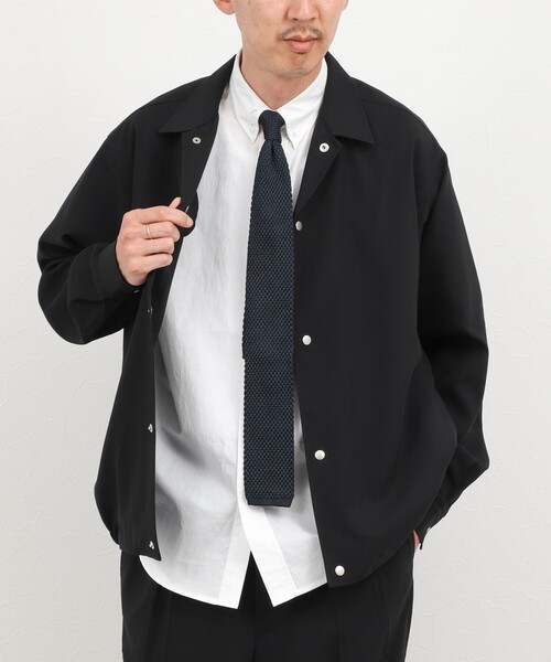 NOLLEY’S(ノーリーズ)の「《セットアップ対応》Reflax コーチジャケット 軽量速乾 26SS(ブルゾン・メンズ・オリーブ/ブラック・S/M/L/XL)」の14枚目の写真