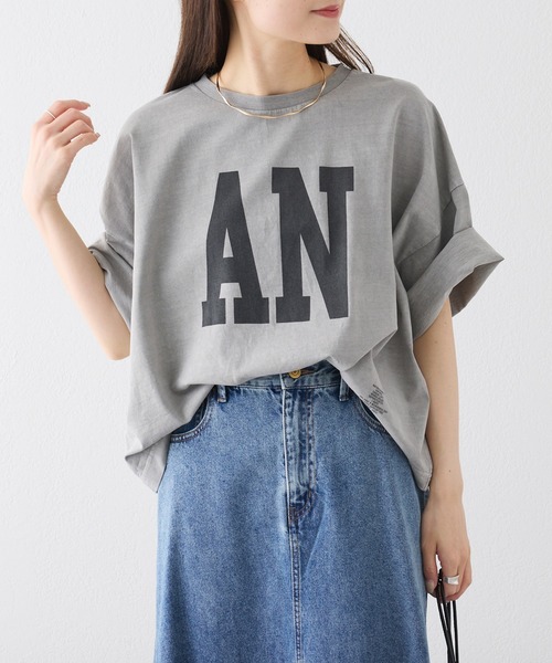 PUAL CE CIN(ピュアルセシン)の「【WEB限定】スーピマコットンBIGロゴショートTシャツ(Tシャツ/カットソー・レディース・オフホワイト/ベージュ/モカ/グレー・FREE)」の11枚目の写真