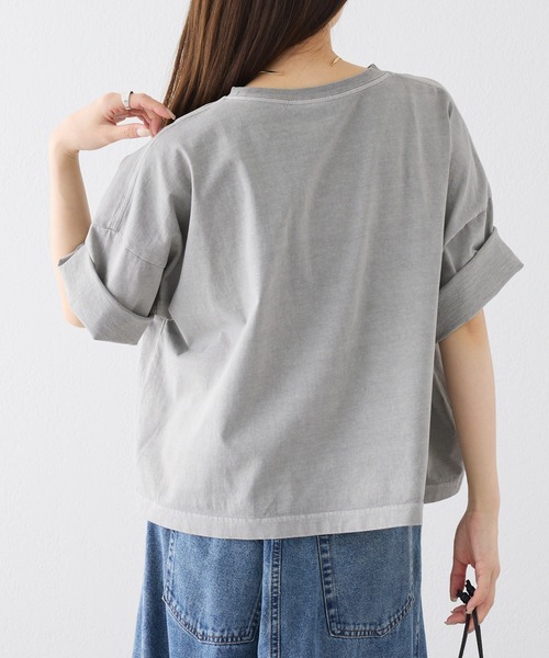 PUAL CE CIN(ピュアルセシン)の「【WEB限定】スーピマコットンBIGロゴショートTシャツ(Tシャツ/カットソー・レディース・オフホワイト/ベージュ/モカ/グレー・FREE)」の13枚目の写真