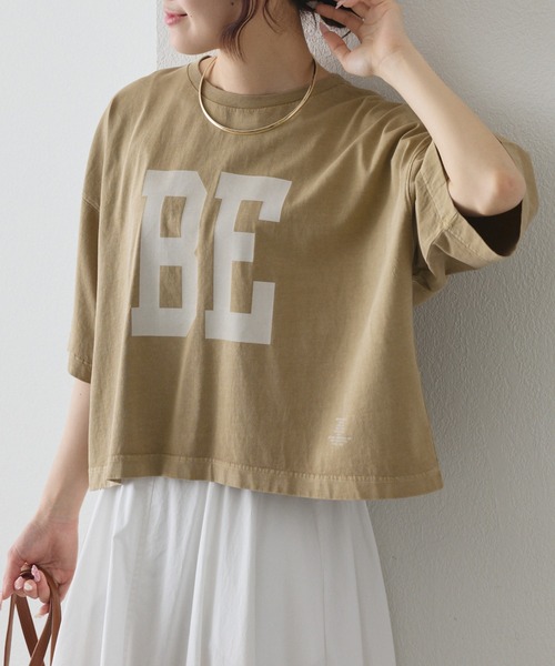 PUAL CE CIN(ピュアルセシン)の「【WEB限定】スーピマコットンBIGロゴショートTシャツ(Tシャツ/カットソー・レディース・オフホワイト/ベージュ/モカ/グレー・FREE)」の18枚目の写真