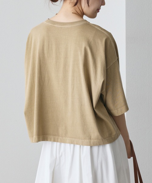 PUAL CE CIN(ピュアルセシン)の「【WEB限定】スーピマコットンBIGロゴショートTシャツ(Tシャツ/カットソー・レディース・オフホワイト/ベージュ/モカ/グレー・FREE)」の19枚目の写真