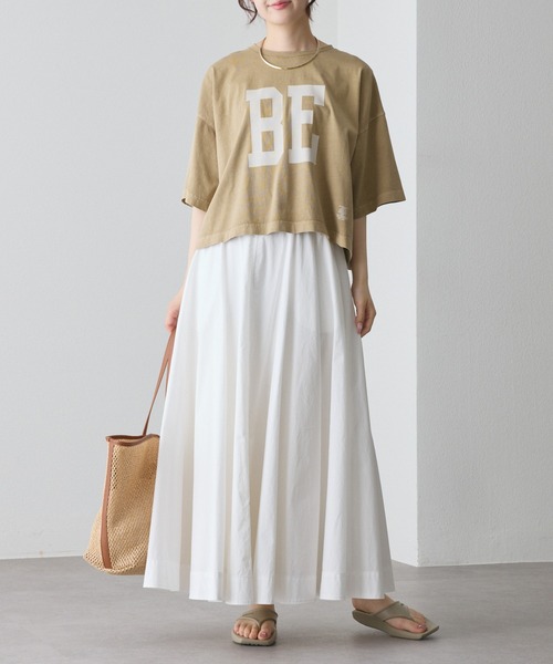 PUAL CE CIN(ピュアルセシン)の「【WEB限定】スーピマコットンBIGロゴショートTシャツ(Tシャツ/カットソー・レディース・オフホワイト/ベージュ/モカ/グレー・FREE)」の20枚目の写真