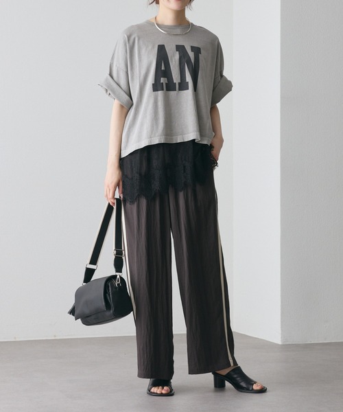 PUAL CE CIN(ピュアルセシン)の「【WEB限定】スーピマコットンBIGロゴショートTシャツ(Tシャツ/カットソー・レディース・オフホワイト/ベージュ/モカ/グレー・FREE)」の17枚目の写真