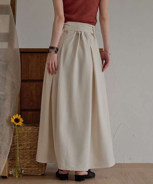 mideal(マイディール)の「tuck plea flare skirt / タックプリーツフレアスカート(スカート・レディース・ベージュ/ブラウン・FREE)」の22枚目の写真