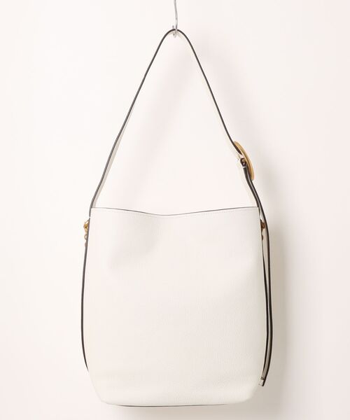 MICHAEL KORS(マイケルコース)の「NOLITA ペブルレザー バケット トートバッグ ラージ(ショルダーバッグ・レディース・ホワイト系・FREE)」の5枚目の写真