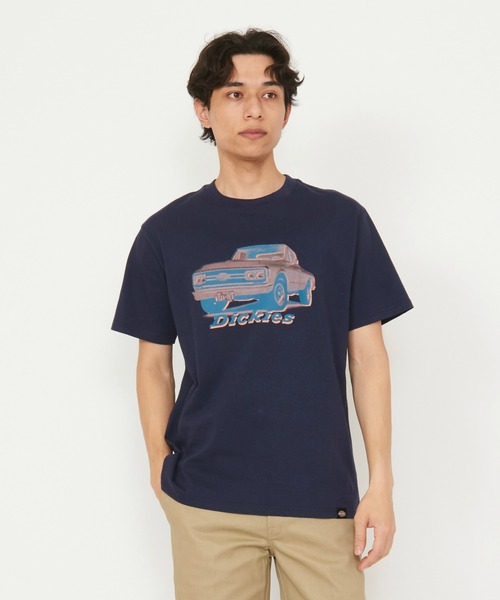 Dickies（ディッキーズ）の「Dickies/ディッキーズ グラフィックTシャツ　半袖(car)（Tシャツ/カットソー・メンズ・ヘザーグレー/ネイビー/ホワイト・MEDIUM/LARGE）」の3枚目の写真