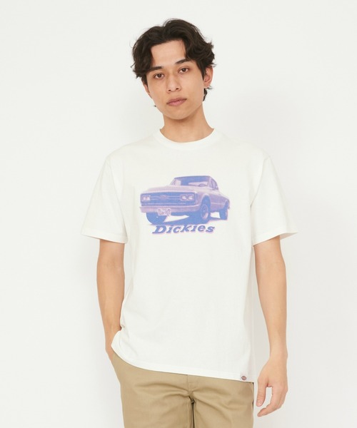 Dickies（ディッキーズ）の「Dickies/ディッキーズ グラフィックTシャツ　半袖(car)（Tシャツ/カットソー・メンズ・ヘザーグレー/ネイビー/ホワイト・MEDIUM/LARGE）」の2枚目の写真