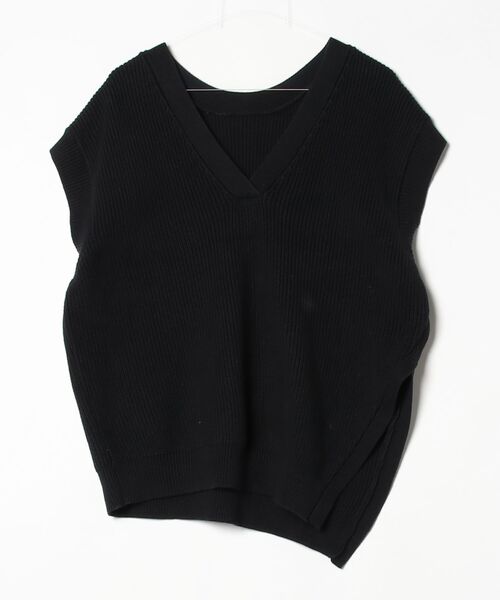 CLANE ニットベスト ブラック ブランド古着】ニットベスト（ベスト）｜CLANE（クラネ）の