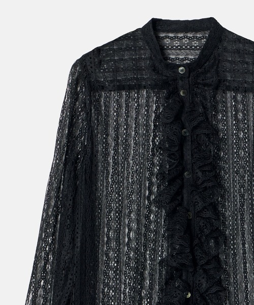 LE CIEL BLEU(ルシェルブルー)の「レースラッフルディテールブラウス / Lace Ruffle Detail Blouse(シャツ/ブラウス・レディース・ホワイト/ブラック・36)」の16枚目の写真