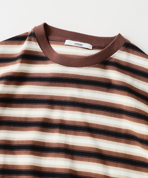 JOURNAL STANDARD relume(ジャーナルスタンダード レリューム)の「オンブレー ボーダー Tシャツ(Tシャツ/カットソー・メンズ・ブラック/グリーン/ブラウン・LARGE/MEDIUM)」の14枚目の写真