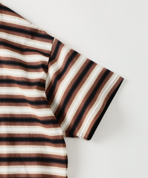 JOURNAL STANDARD relume(ジャーナルスタンダード レリューム)の「オンブレー ボーダー Tシャツ(Tシャツ/カットソー・メンズ・ブラック/グリーン/ブラウン・LARGE/MEDIUM)」の15枚目の写真