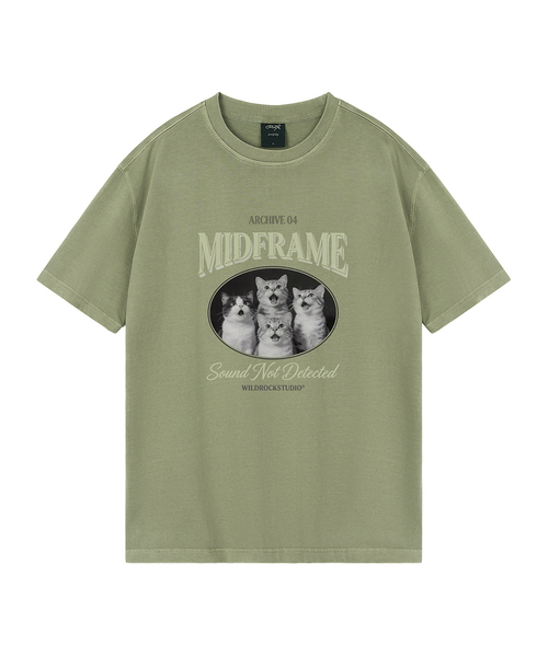WILDROCK(ワイルドロック)の「ミッドフレームキャット ピグメントオーバーサイズ半袖Tシャツ(クロップ含む)(Tシャツ/カットソー・レディース・ブルー/カーキ/ライトグレー/ホワイト/ブラック/チャコール/ベビーピンク/ライトパープル・FREE/X-SMALL/SMALL/MEDIUM/LARGE)」の5枚目の写真