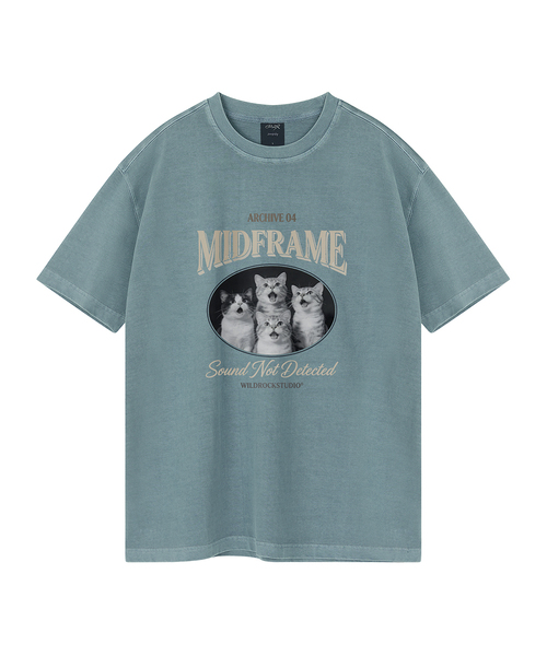 WILDROCK(ワイルドロック)の「ミッドフレームキャット ピグメントオーバーサイズ半袖Tシャツ(クロップ含む)(Tシャツ/カットソー・レディース・ブルー/カーキ/ライトグレー/ホワイト/ブラック/チャコール/ベビーピンク/ライトパープル・FREE/X-SMALL/SMALL/MEDIUM/LARGE)」の6枚目の写真