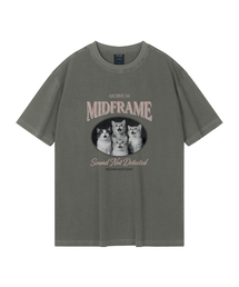 ミッドフレームキャット ピグメントオーバーサイズ半袖Tシャツ(クロップ含む)