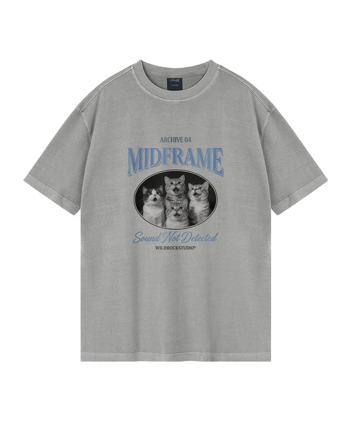 WILDROCK(ワイルドロック)の「ミッドフレームキャット ピグメントオーバーサイズ半袖Tシャツ(クロップ含む)(Tシャツ/カットソー・レディース・ブルー/カーキ/ライトグレー/ホワイト/ブラック/チャコール/ベビーピンク/ライトパープル・FREE/X-SMALL/SMALL/MEDIUM/LARGE)」の3枚目の写真