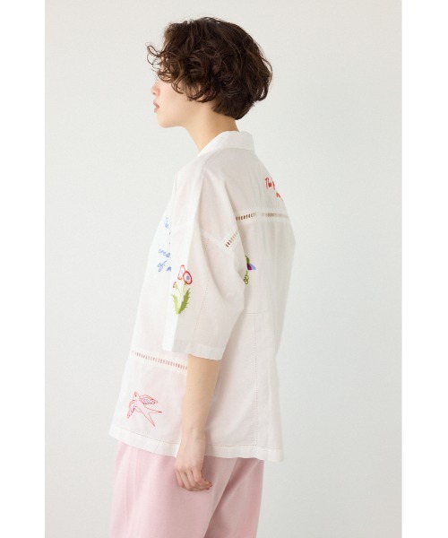 RODEO CROWNS WIDE BOWL(ロデオクラウンズワイドボウル)の「INDIA EMBROIDERY シャツ(シャツ/ブラウス・レディース・オフホワイト/ブラック・FREE)」の9枚目の写真