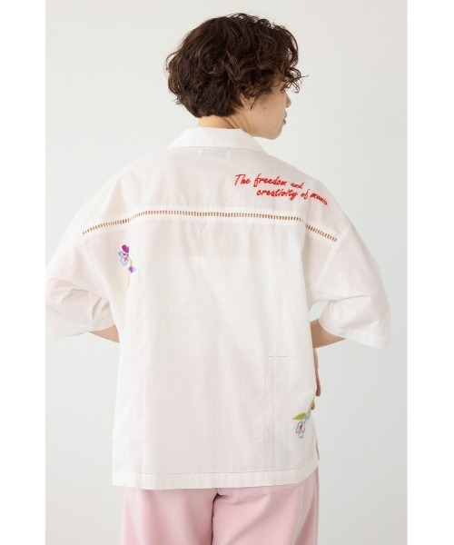 RODEO CROWNS WIDE BOWL(ロデオクラウンズワイドボウル)の「INDIA EMBROIDERY シャツ(シャツ/ブラウス・レディース・オフホワイト/ブラック・FREE)」の10枚目の写真