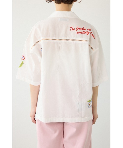 RODEO CROWNS WIDE BOWL(ロデオクラウンズワイドボウル)の「INDIA EMBROIDERY シャツ(シャツ/ブラウス・レディース・オフホワイト/ブラック・FREE)」の15枚目の写真