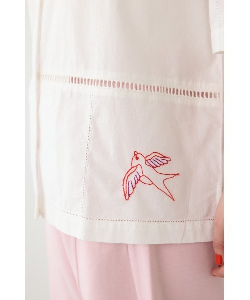 RODEO CROWNS WIDE BOWL(ロデオクラウンズワイドボウル)の「INDIA EMBROIDERY シャツ(シャツ/ブラウス・レディース・オフホワイト/ブラック・FREE)」の18枚目の写真
