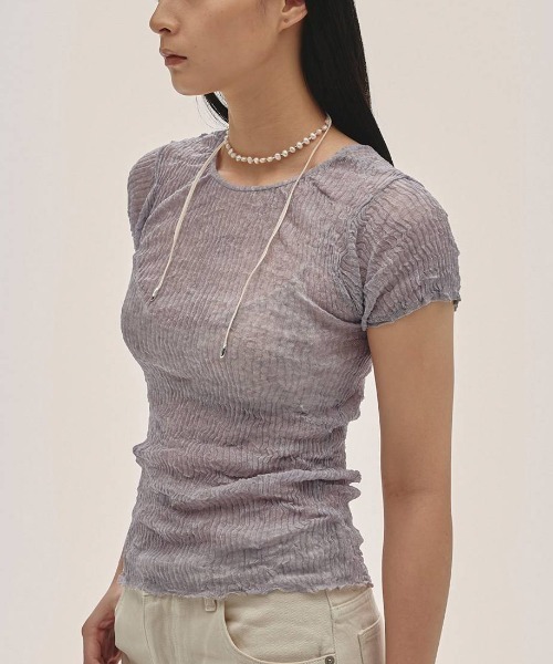 TODAYFUL(トゥデイフル)の「2way Sheer Knittops 12610524(ニット/セーター・メンズ・オフホワイト/ライトブルー/オリーブ・FREE)」の3枚目の写真