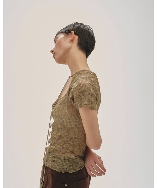 TODAYFUL(トゥデイフル)の「2way Sheer Knittops 12610524(ニット/セーター・メンズ・オフホワイト/ライトブルー/オリーブ・FREE)」の5枚目の写真
