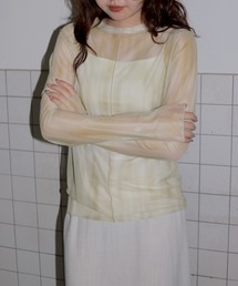 【cheriella】前後2WAYニュアンスウェーブホールシアートップス 2-WAY NUANCE WAVE HOLE SHEER TOPS