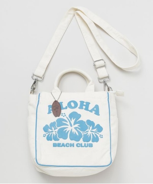 LOCALMOTION HAWAII(ローカルモーション ハワイ)の「ハワイ&リゾートナニコーデュWAY-ミニトート(トートバッグ・レディース・ホワイト/ミント/ブルー・FREE/ONE SIZE)」の2枚目の写真