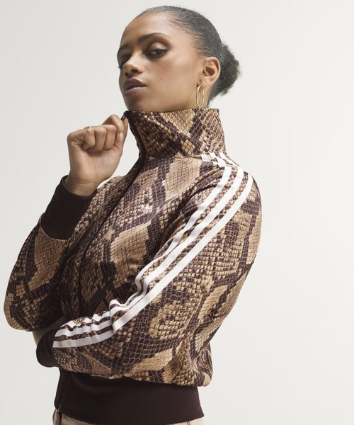 adidas(アディダス)の「adidas Originals/アディダス オリジナルス/SATIN SNAKE PRINT FIRE BIRD TRACK JACKET(ジャージ・レディース・ベージュ/ブラウン系その他3・L/XL/M)」の20枚目の写真