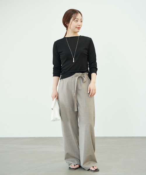 plage（プラージュ）の「《追加》SHEER カーディガン トップス 2（カーディガン/ボレロ・レディース・ライトグリーン/ブラック/ホワイト・FREE）」の10枚目の写真