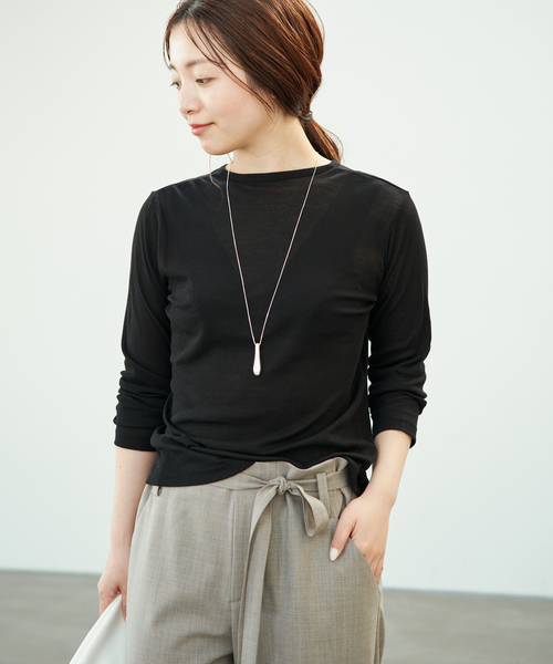 plage（プラージュ）の「《追加》SHEER カーディガン トップス 2（カーディガン/ボレロ・レディース・ライトグリーン/ブラック/ホワイト・FREE）」の13枚目の写真