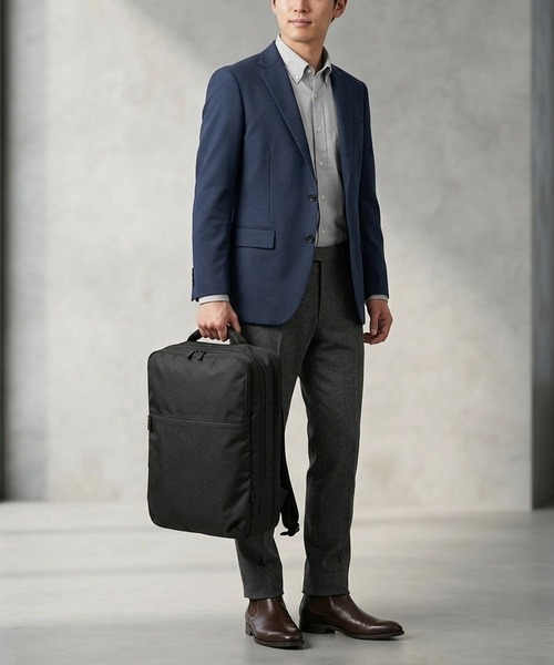 BACKYARD FAMILY(バックヤードファミリー)の「SML エスエムエル LAMINE 2WAY BUSINESS RUCKSACK K905003(バックパック/リュック・メンズ・ネイビー/ブラック・FREE)」の13枚目の写真