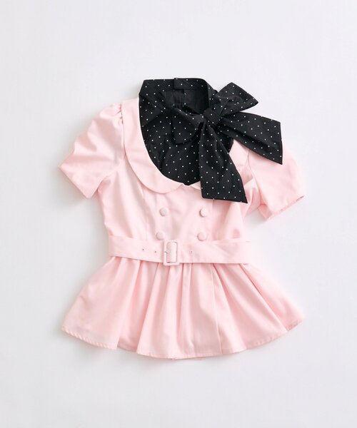 OLIVE des OLIVE(オリーブデオリーブ)の「【インフルエンサー企画】miko ribbon peplum jacket(テーラードジャケット・レディース・ブラック/ピンク・FREE)」の17枚目の写真